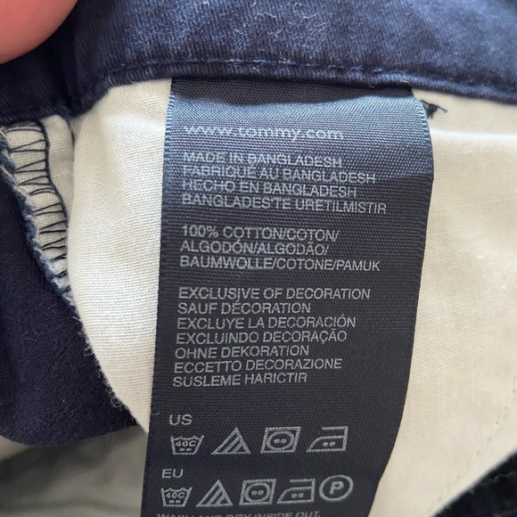 Tommy Hilfiger Chino Bermuda Shorts Navy Mid Rise Size 6 - Picture 4 of 11